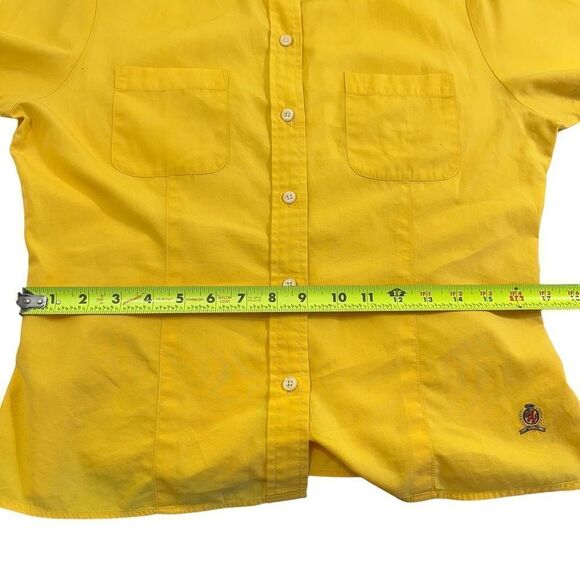 Vintage Tommy Hilfiger Short Sleeve Button Down Top Size 10 - Picture 5 of 9